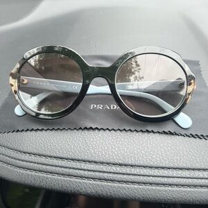 Prada Black Round Sunglasses